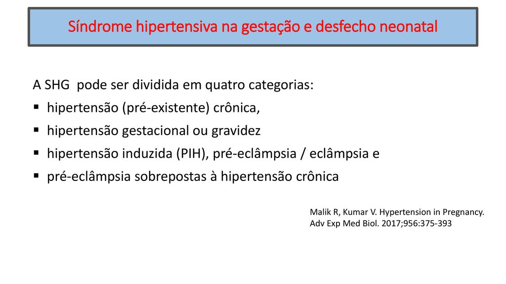 Síndrome hipertensiva na gestação e desfecho neonatal ppt carregar